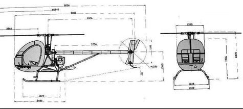 AK1-3 two-seat helicopter