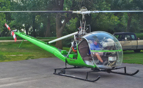 Hiller UH12C 3-seat helicopter